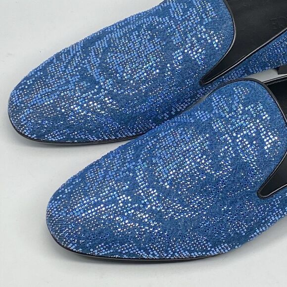 Versace Crystal Embellished Smocking Loafers size 44/us size 11 main image 8